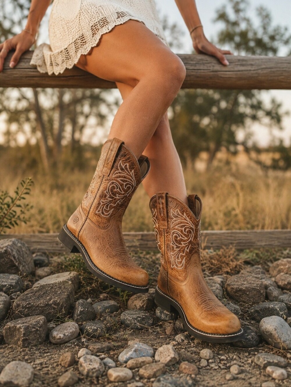 Ariat Fatbaby Heritage Mazy Western Boots Size 7.5 NEW